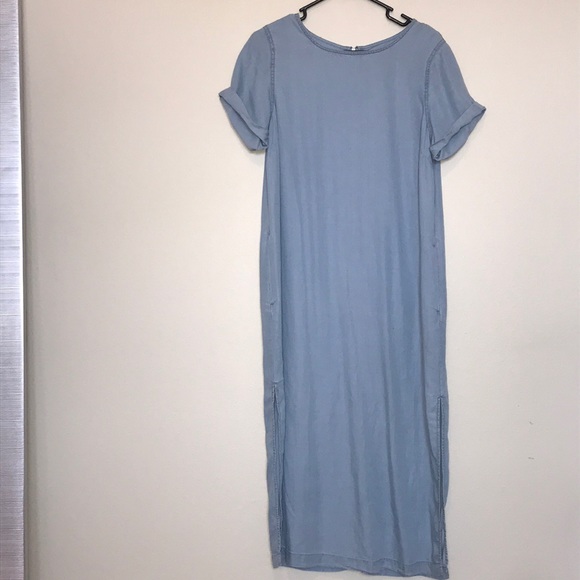 lightweight denim maxi dress